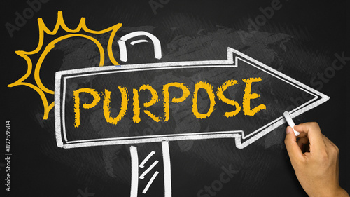 Fotomural purpose concept on signpost