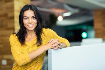 Wall Mural - Portrait of a happy beautiful businesswoman