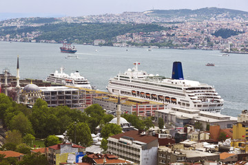 Wall Mural - Panorama of Istanbul, view from above, Turkey