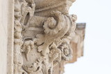 Fototapeta  - detail of column and ornaments in baroque style