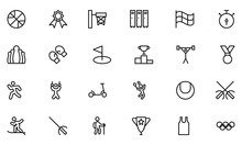 Sports Outline Vector Icons 3
