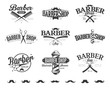 Typographic Barber Shop Emblems