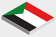 © stringerphoto - 3D Isometric Flag Illustration of the country of  Sudan
