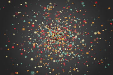 Poster - Abstract Rendering of Colored Chaotic Particles.