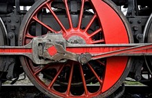 Red Steel Wheel With Red Spokes