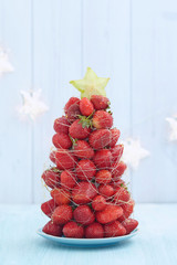 Wall Mural - Strawberry Christmas tree