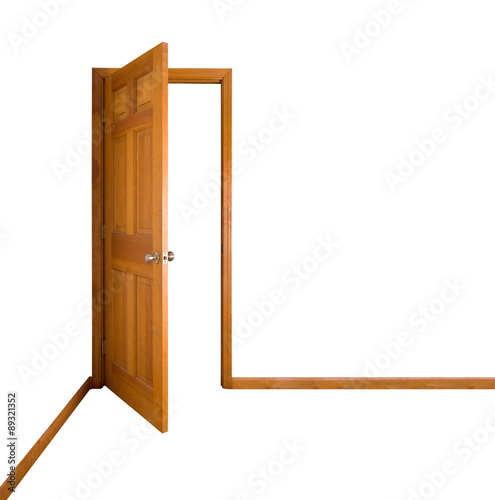 Partially open door Partially open door