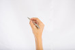 © patcharaporn1984 - Pen in hand isolated on white background
