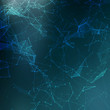 © Shanvood - Abstract low poly blue bright technology vector background