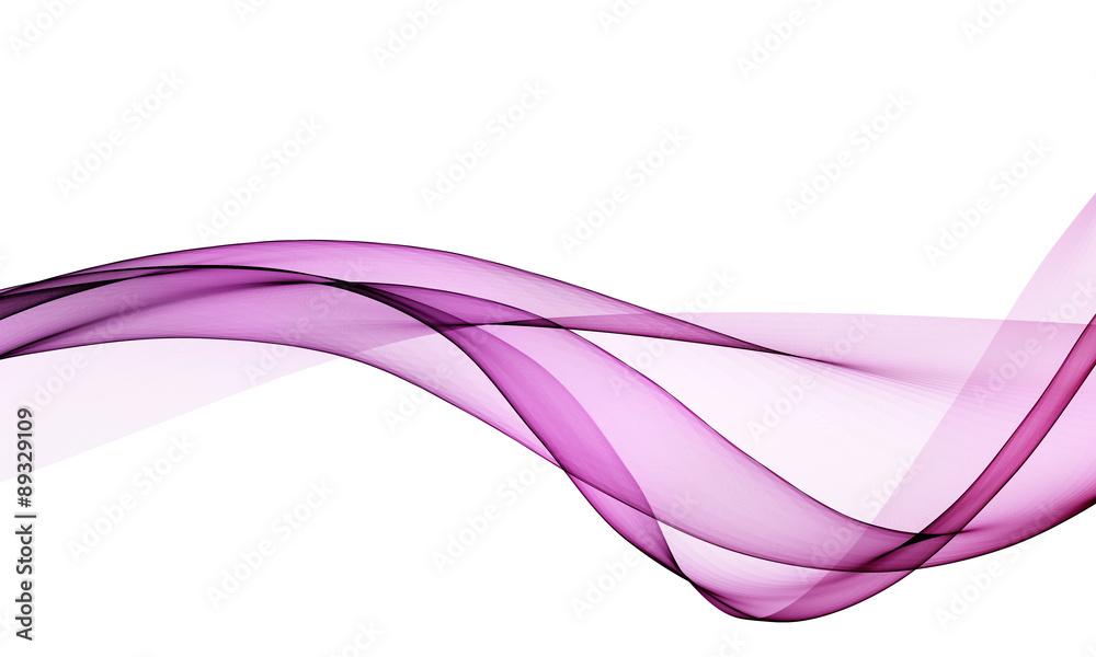 The magical form of violet smoke. abstract violet on white background - obrazy, fototapety, plakaty 