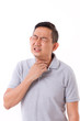 © 9nong - sick man suffering from sore throat