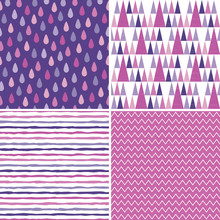 Seamless Hipster Background Patterns Purple Magenta Pink