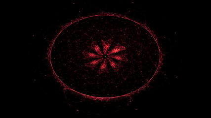 Poster - Abstract digital fractal background 
