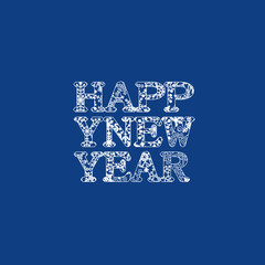 Poster - Happy New Year greeting card. Design template