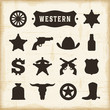 © Oleg Iatsun - Vintage Western Icons Set