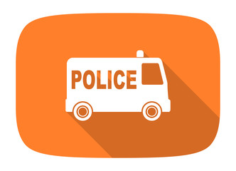 Poster - police flat design modern icon