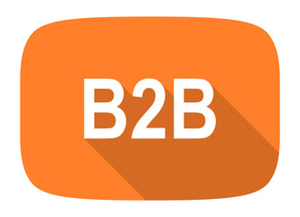 Poster - b2b flat design modern icon