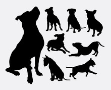 Pitbull, Bulldog, Terrier, Dog Animal Silhouettes