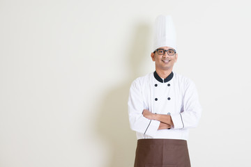 Sticker - Handsome Indian male chef in uniform