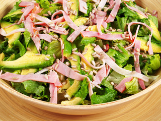 Sticker - Salad with avocado and ham