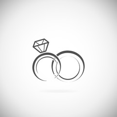 Wedding rings vector 