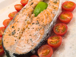 Canvas Print - Salmon Steak