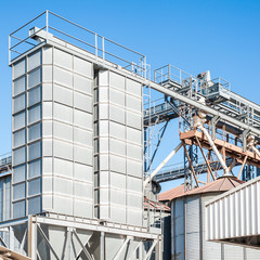 Canvas Print - Storage facility cereals, and bio gas production