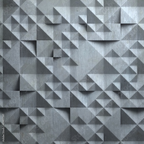 Fototapeta do kuchni concrete wall with geometrical 3d pattern