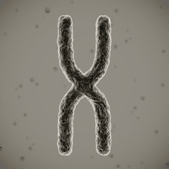 chromosome 3d illustration