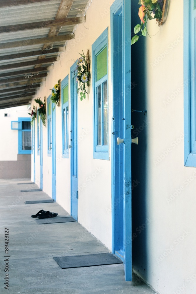 Photo Art Print Blue Doors And Windows Europosters