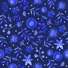 Vector Illustration With Original Blue Background.