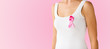 © Syda Productions - woman with pink cancer awareness ribbon