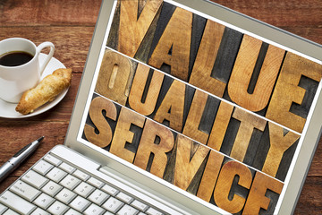 Canvas Print - value, quality, service typography