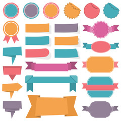 Wall Mural - Labels Ribbons Banners