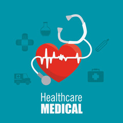 Sticker - Medical healthcare design.