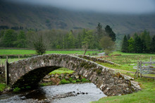 Ancient Stone Bridge In St John's In The Vale, Lake District National Park, Cumbria, England.