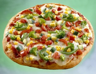 Wall Mural - Vegetable and mozzarella pizza