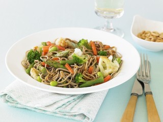 Wall Mural - Whole Grain Spaghetti Sauteed with Vegetables