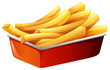 French fries in red tray