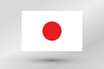 Wall Mural - Flag Illustration of the country of  Japan