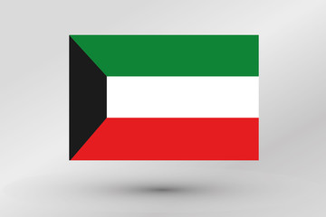 Wall Mural - Flag Illustration of the country of  Kuwait