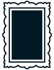 Wall Mural - Vector simple vintage picture frame isolated