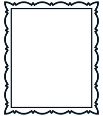 Wall Mural - Vector simple vintage picture frame isolated