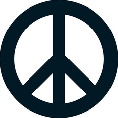 vector peace symbol isolated on white background