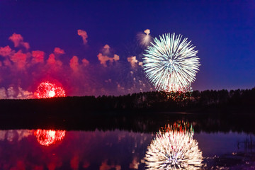 firework under river