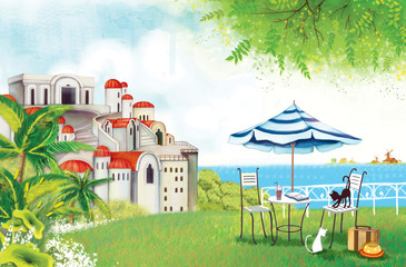 Wall Mural - Illustration of beautiful nature