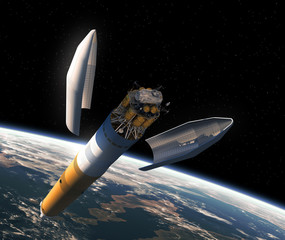 Wall Mural - launching of interplanetary space station