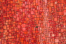 Background With Red And Pink Stone Tiles