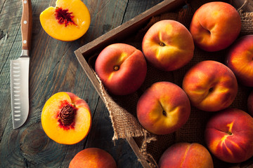 Wall Mural - Raw Organic Yellow Peaches