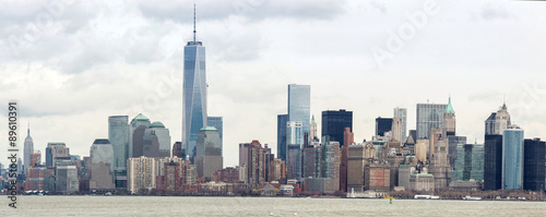 Nowoczesny obraz na płótnie Lower Manhatta NYC Panorama